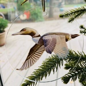Loon Christmas ornament double sided